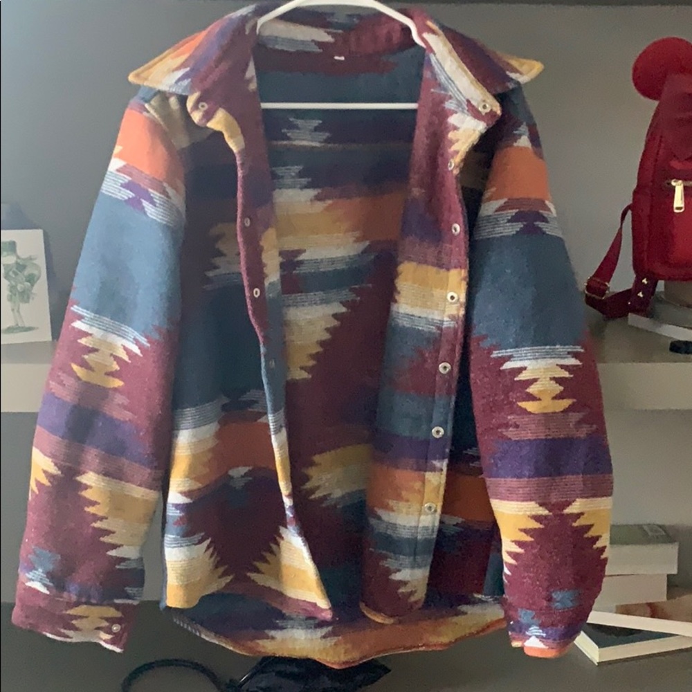Tribal patterned flannel/jacket